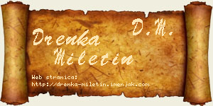 Drenka Miletin vizit kartica